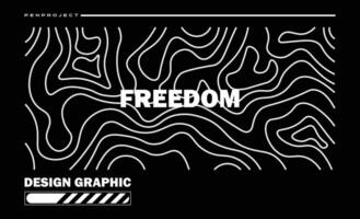 Freiheit Poster Design Grafik, T-Shirt Design, Drucken usw vektor