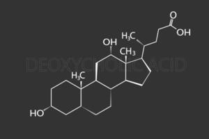 deoxicholisk syra molekyl skelett- kemisk formel vektor