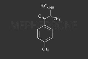 mephedron molekyl skelett- kemisk formel vektor