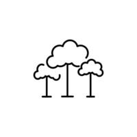 skog linje ikon för design, infografik, appar vektor