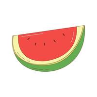 hand dragen vattenmelon frukt vektor illustration. kreativ hand dragen frukt vektor element design
