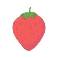 Hand gezeichnet Erdbeere Obst Vektor Illustration. kreativ Hand gezeichnet Obst Vektor Element Design