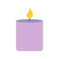 Verbrennung lila Kerze Symbol Vektor Illustration