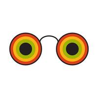 bunt runden Sonnenbrille Symbol Vektor Illustration