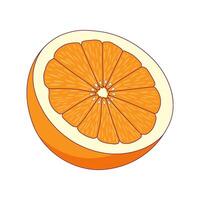 halv orange ikon vektor illustration