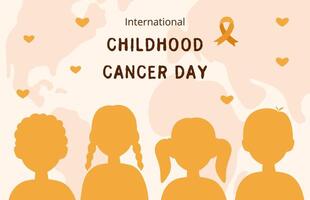 internationell barndom cancer dag bakgrund vektor