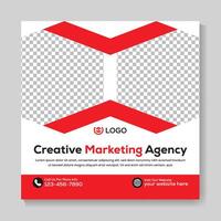 modern kreativ marknadsföring byrå social media posta design företags- fyrkant webb baner mall vektor