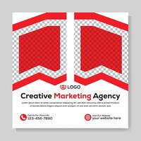 kreativ modern Marketing Agentur Sozial Medien Post Design modern Platz Netz Banner Vorlage vektor