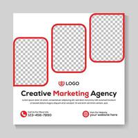 kreativ modern Marketing Agentur Sozial Medien Post Design modern Platz Netz Banner Vorlage vektor