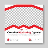 kreativ Marketing Agentur Sozial Medien Post Design modern Platz Netz Banner Vorlage vektor