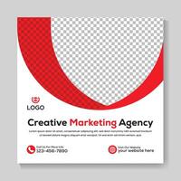 kreativ Marketing Agentur Sozial Medien Post Design modern Platz Netz Banner Vorlage vektor