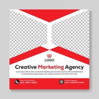 kreativ Marketing Agentur Sozial Medien Post Design modern Platz Netz Banner Vorlage vektor