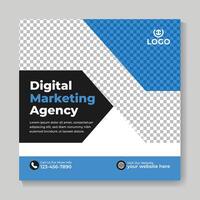 modern digital marknadsföring byrå social media posta design kreativ företag fyrkant webb baner mall vektor