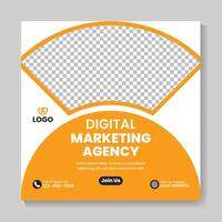 korporativ modern Digital Marketing Agentur Sozial Medien Post Design Vorlage vektor