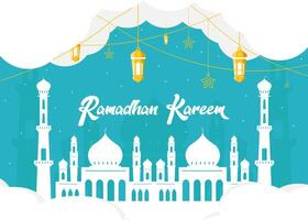 ramadan kareem gratulationskort vektor