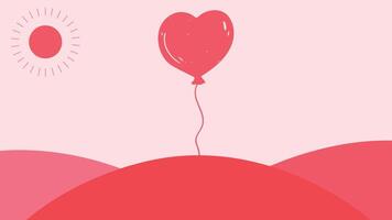 abstrakt enthäuten Weg Valentinstag Liebe Ballon Hintergrund. vektor