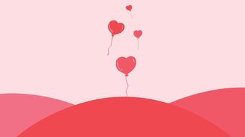 abstrakt enthäuten Weg Valentinstag Liebe Ballon Hintergrund. vektor