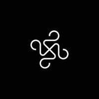 geometrisch dekorativ Brief sn Logo vektor