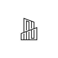 geometic klassisk byggnad logotyp vektor