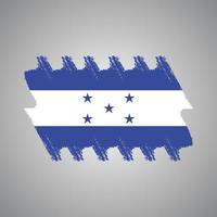 honduras flagge mit aquarell gemaltem pinsel vektor