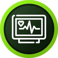 EKG-Monitor kreatives Icon-Design vektor