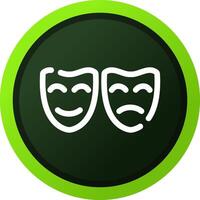 Theatermasken kreatives Icon-Design vektor