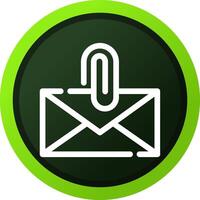 Datei anhängen E-Mail kreatives Icon-Design vektor