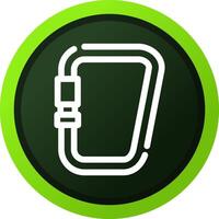 Karabiner kreatives Icon-Design vektor