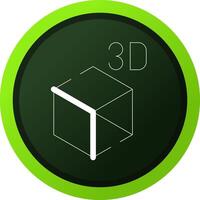 3d Objekt kreativ Symbol Design vektor