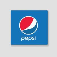 Original Pepsi Logo auf Weiß Hintergrund, Vektor Illustration. Pepsi ist ein mit Kohlensäure Sanft trinken hergestellt durch pepsico