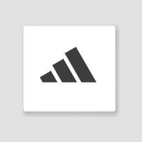 adidas logotyp tryckt på papper. adidas - företag producerar sportkläder, Skodon och Tillbehör. vektor
