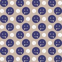 Zunge Emoji Symbol wiederholen modisch Muster schön grau Hintergrund Vektor Illustration