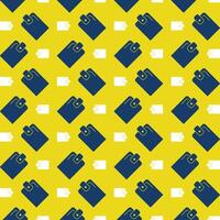 Brieftasche Symbol wiederholen modisch Muster bunt Vektor Illustration Gelb Hintergrund