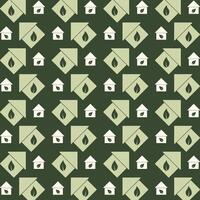 eco Hem ikon upprepa trendig mönster skön grön vektor illustration bakgrund