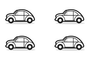 vektor uppsättning av bil ikoner