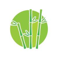bambu med grön blad vektor
