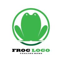 Frosch-Logo-Vorlagenvektor vektor