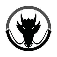 Drachen eben Farbe Logo Vorlage Vektor