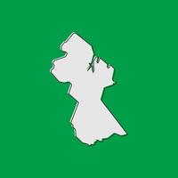 Guyana-Karte auf grünem Hintergrund vektor