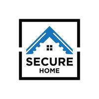 Zuhause sichern Logo Design vektor