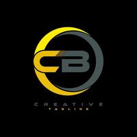 cb Brief Logo Design auf schwarz Hintergrund. cb kreativ Initialen Brief Logo Konzept. cb Brief Design. Profi Vektor