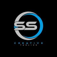 ss Brief Logo Design auf schwarz Hintergrund. ss kreativ Initialen Brief Logo Konzept. ss Brief Design. Profi Vektor