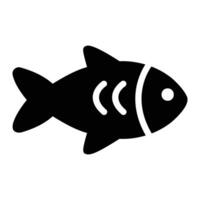 Fisch Glyphe Symbol Hintergrund Weiß vektor