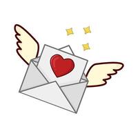 Liebe Mail Flügel Illustration vektor