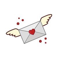 Liebe Mail fliegen Illustration vektor