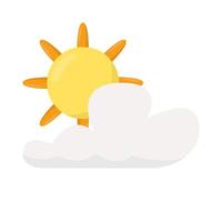 Sonne Sommer- mit Wolke Illustration vektor