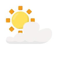 Sonne Sommer- mit Wolke Illustration vektor