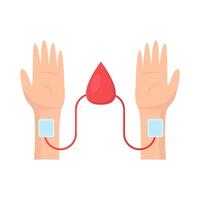 Blut Infusion Hand Illustration vektor