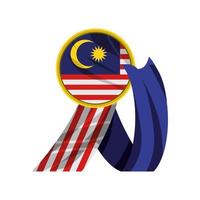 Malaysia-Flagge im Abzeichen vektor