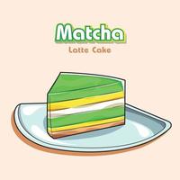 Matcha Latte Kuchen kostenloser Download vektor
